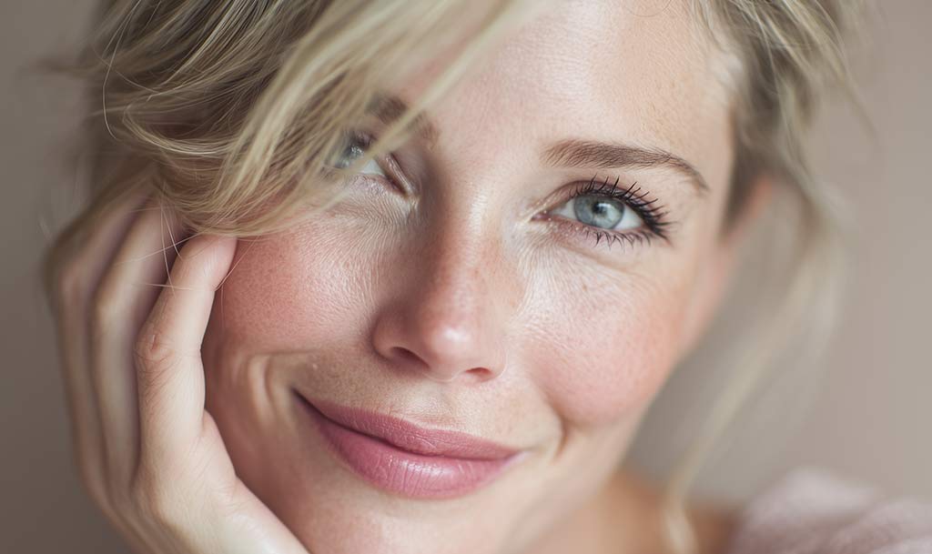 Woman relieved from jaw pain, demonstrating the positive results of therapeutic Botox in dentistry.