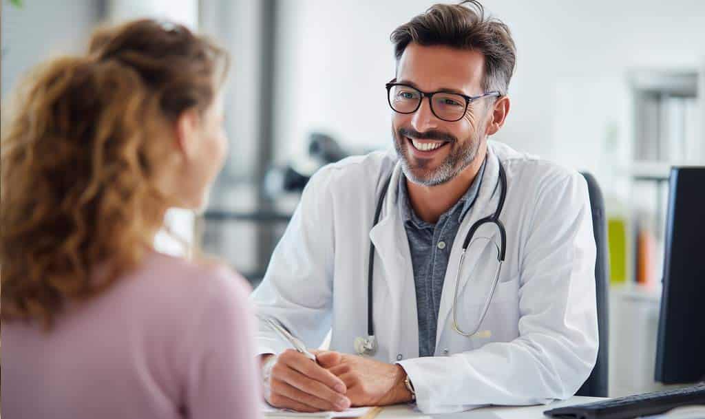 A doctor consulting a patient on wholesale Wegovy treatment
